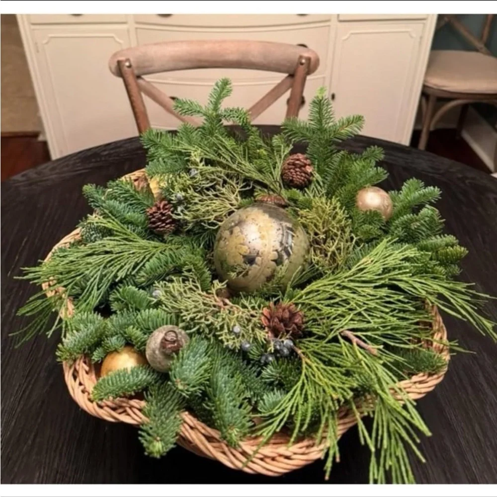 Woven Bowl Wavy Rim w Pedestal Base Basket -Threshold designed w Studio McGee